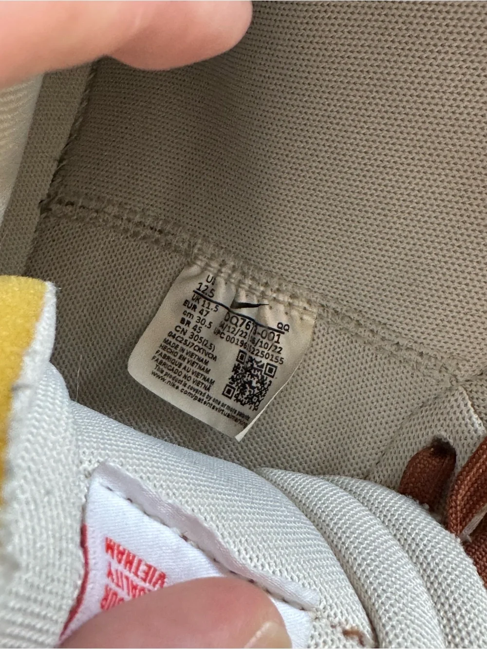 Nike High Top Sneakers with Orange Accents